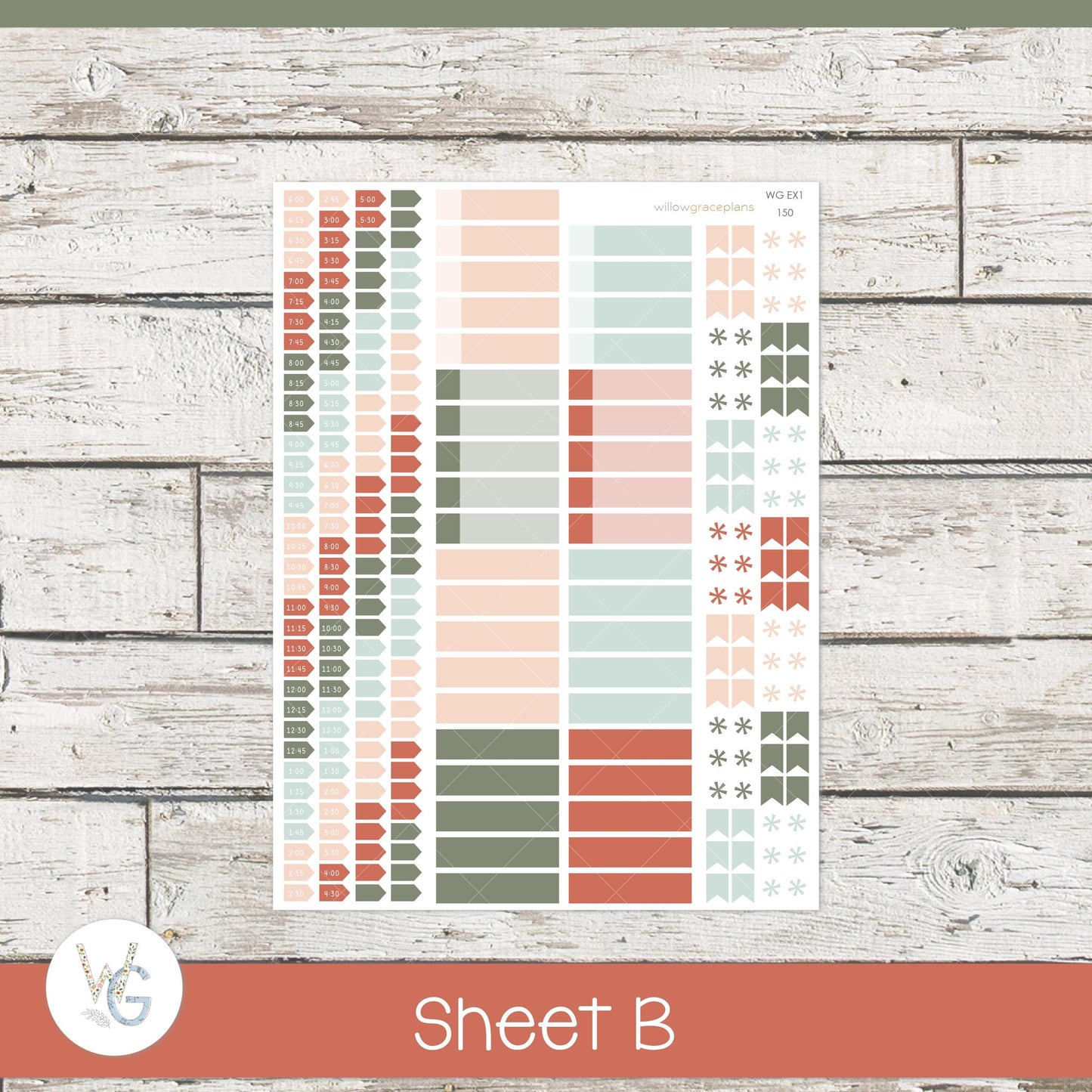 Willow Grace Planner Stickers - Daily Planner Stickers | WGD-150