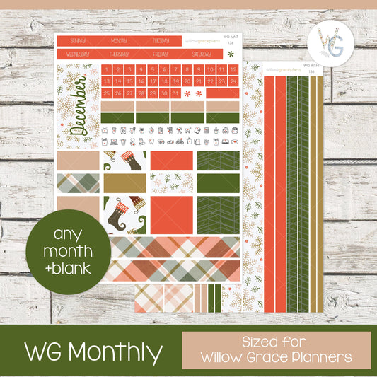 Willow Grace Planner Stickers - Monthly Planner Stickers | WGM-136