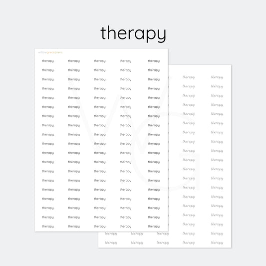 Therapy | Planner Word Stickers