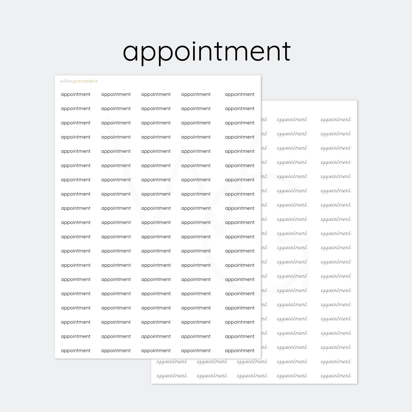 Appointment | Planner Word Stickers
