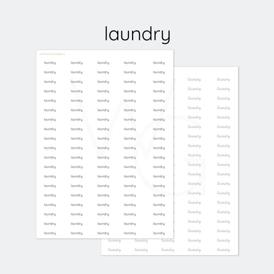 Laundry | Planner Word Stickers