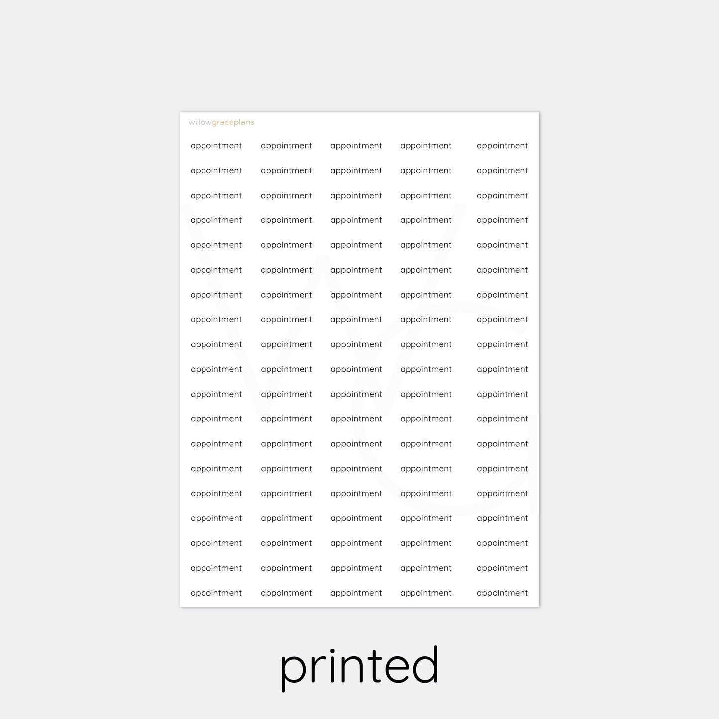 Appointment | Planner Word Stickers