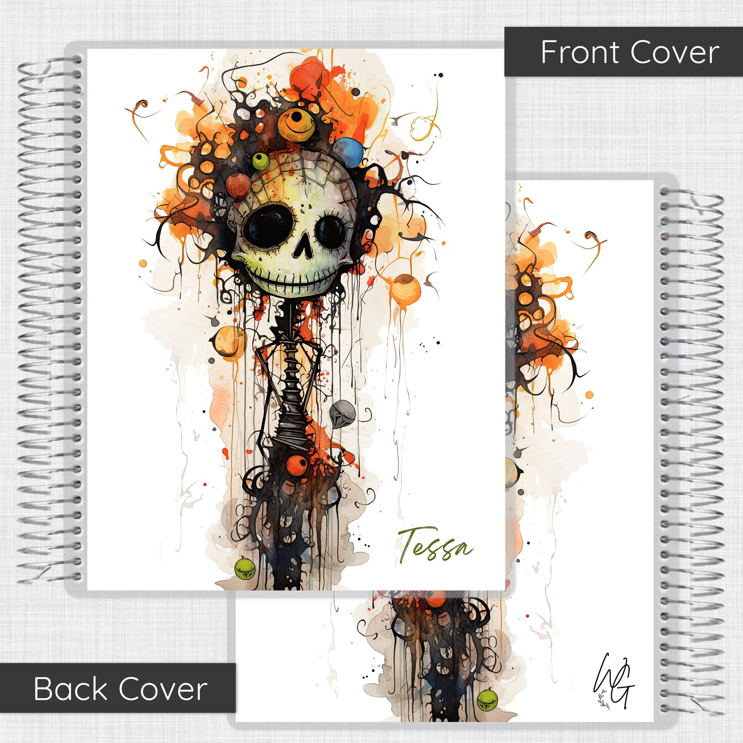 Spooky Bones Planner Cover
