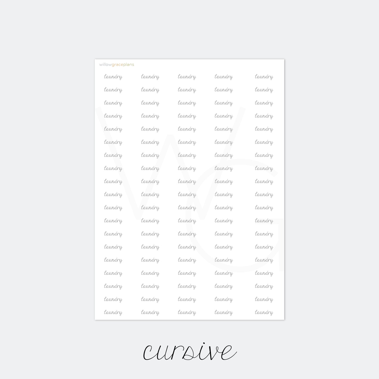 Laundry | Planner Word Stickers