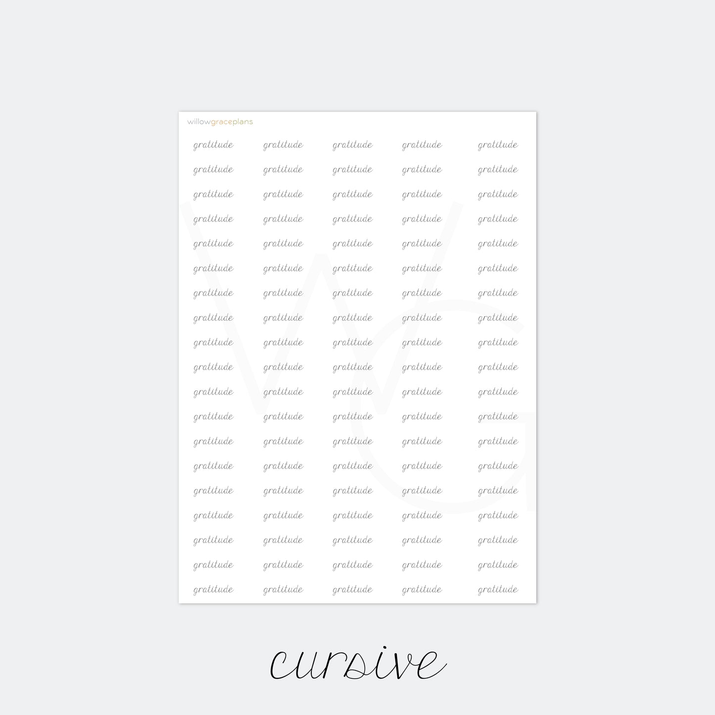 Gratitude | Planner Word Stickers