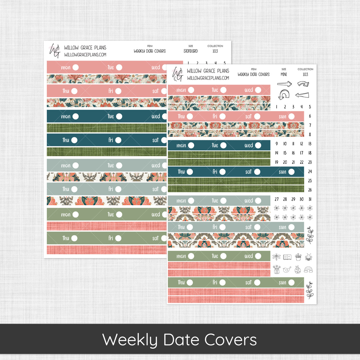 Weekly Date Covers | Coral Grove (103)