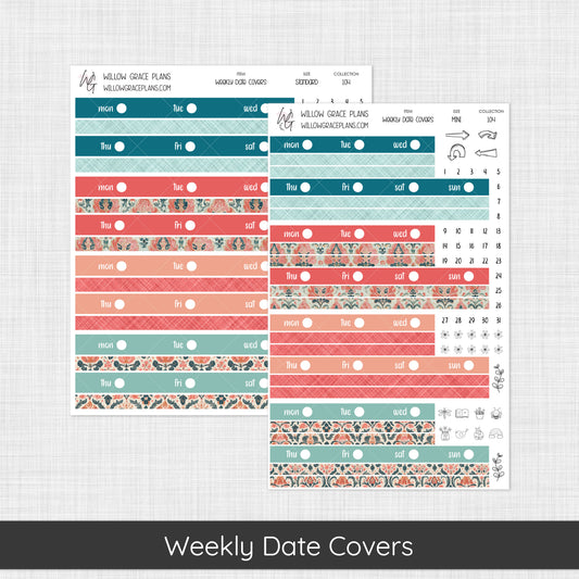 Weekly Date Covers | Aqua Bloom (104)