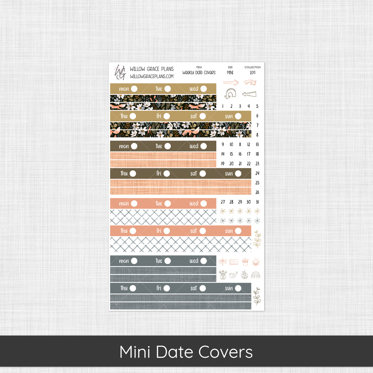 Weekly Date Covers | Midnight Meadow (109)