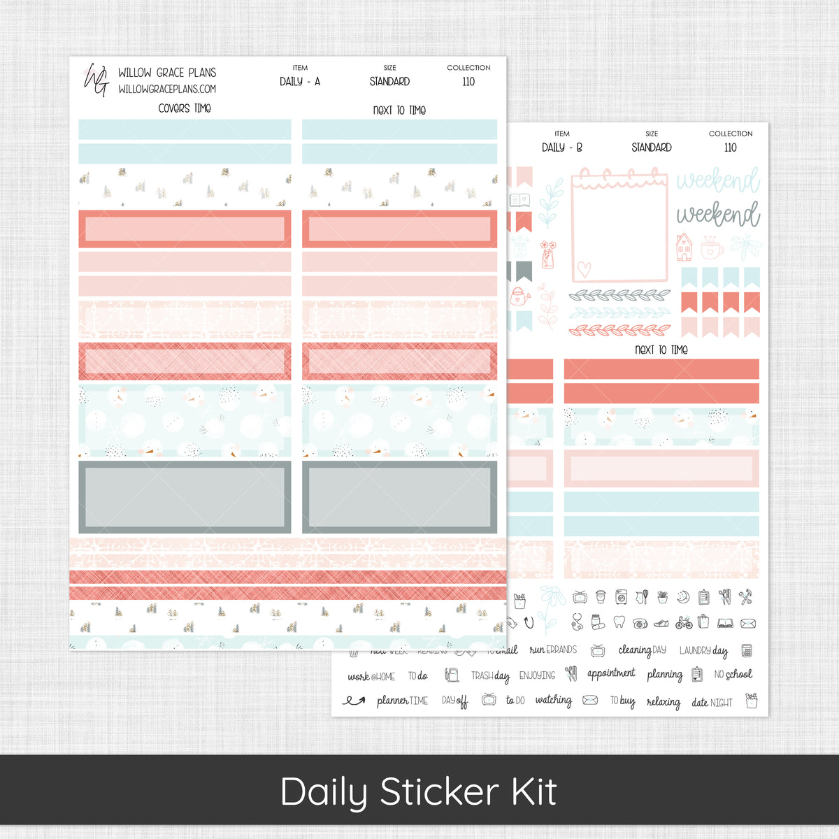 Daily Sticker Kit | Winter Blush (110)