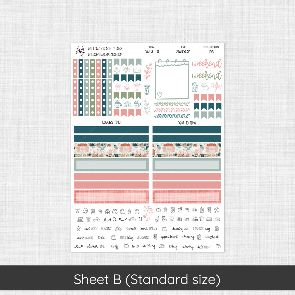 Daily Sticker Kit | Coral Grove (103)