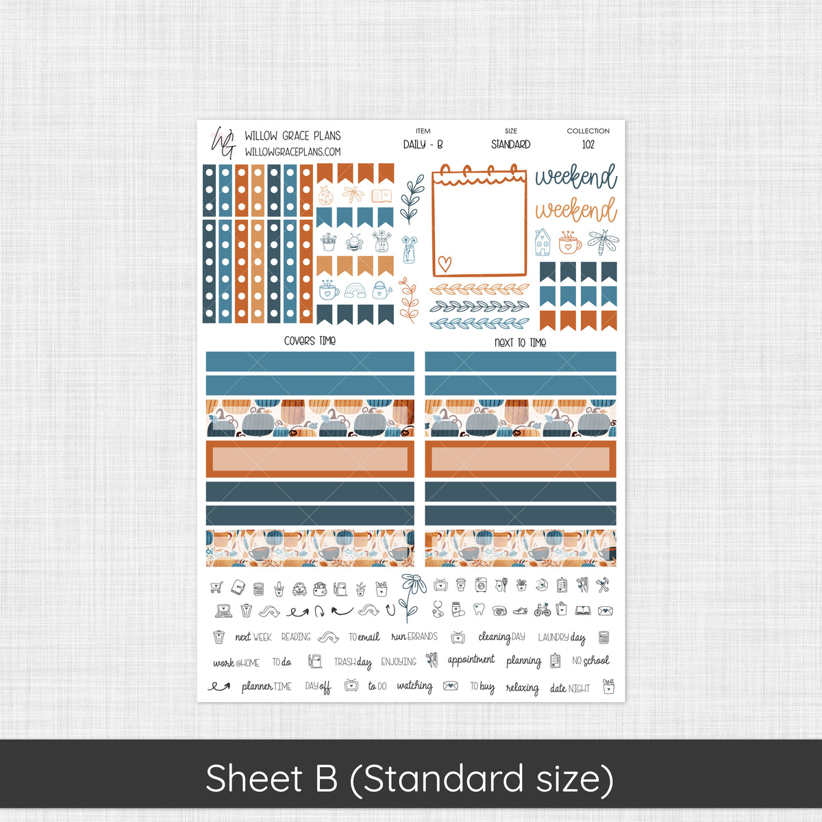 Daily Sticker Kit | Pumpkin Spice (102)
