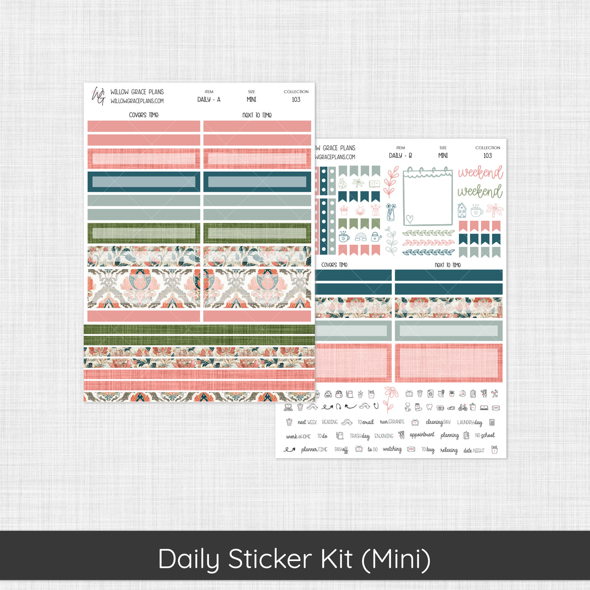 Daily Sticker Kit | Coral Grove (103)