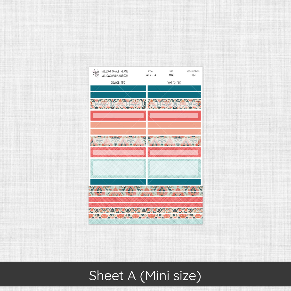 Daily Sticker Kit | Aqua Bloom (104)
