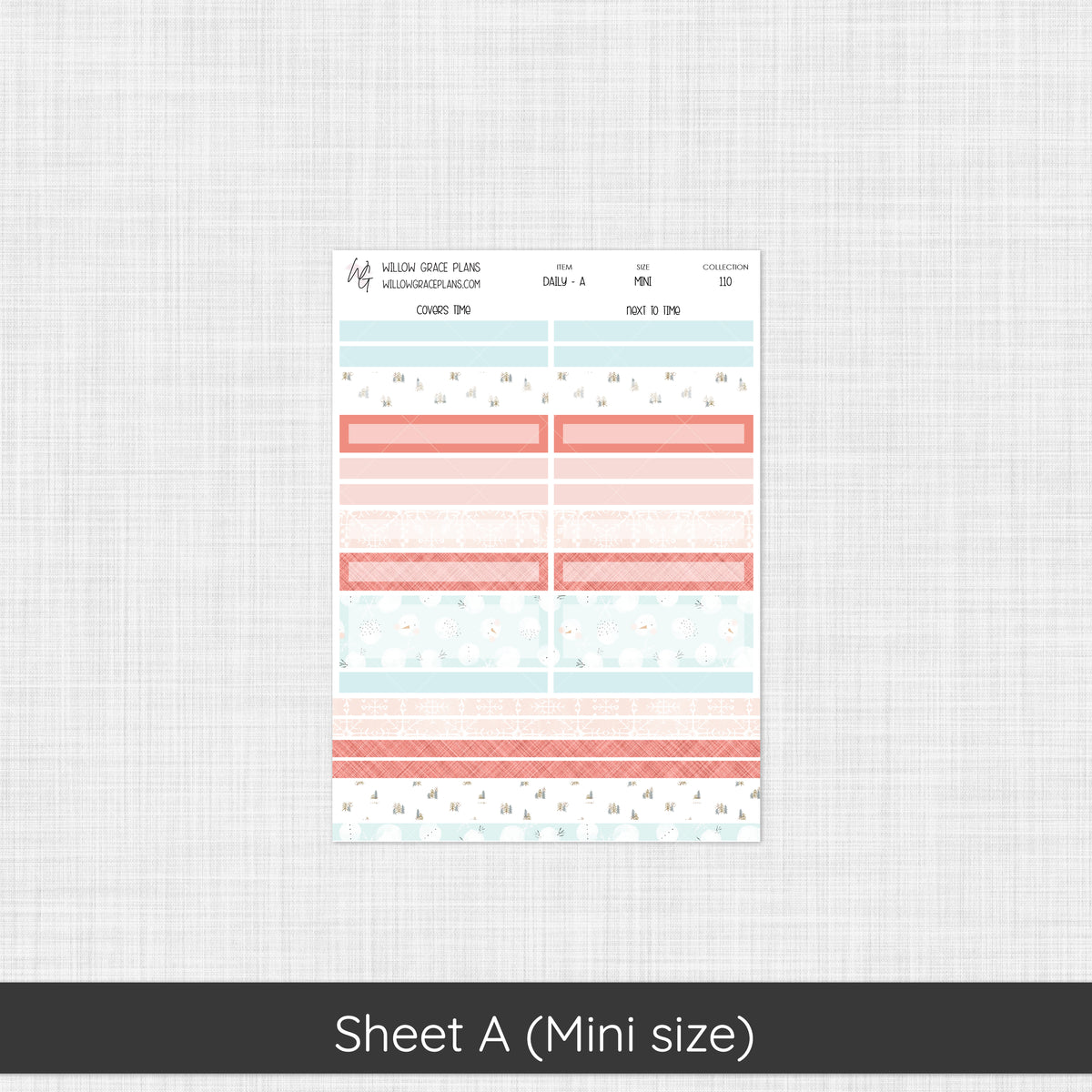 Daily Sticker Kit | Winter Blush (110)