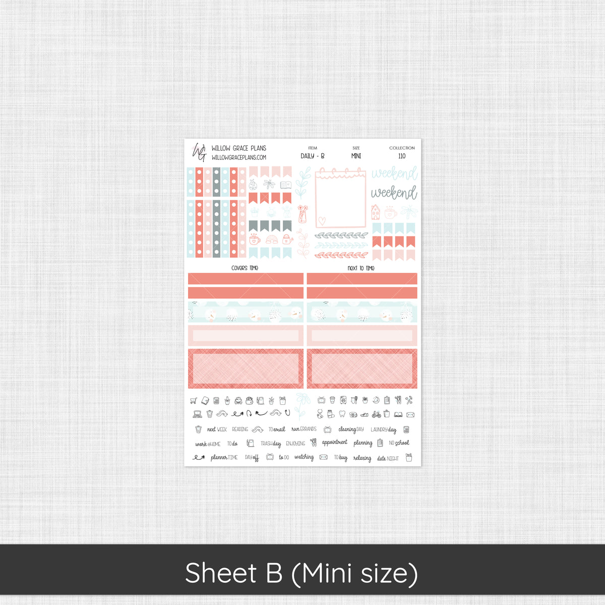 Daily Sticker Kit | Winter Blush (110)
