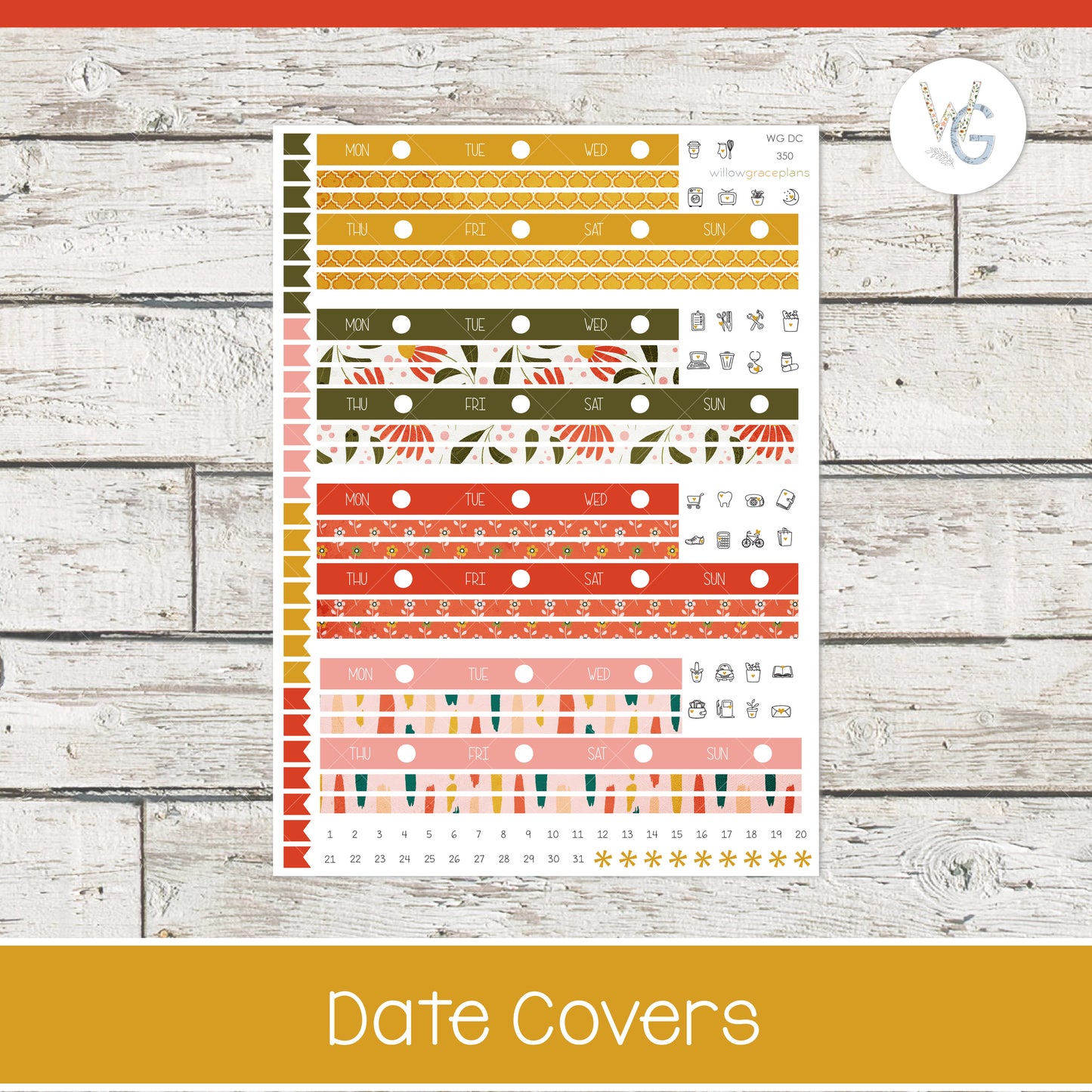 Date Covers | Sunny Blooms