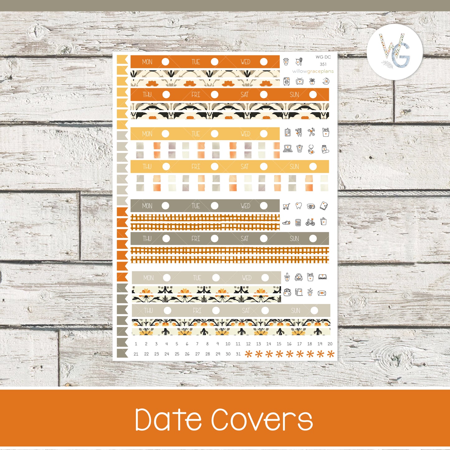 Date Covers | Golden Harvest
