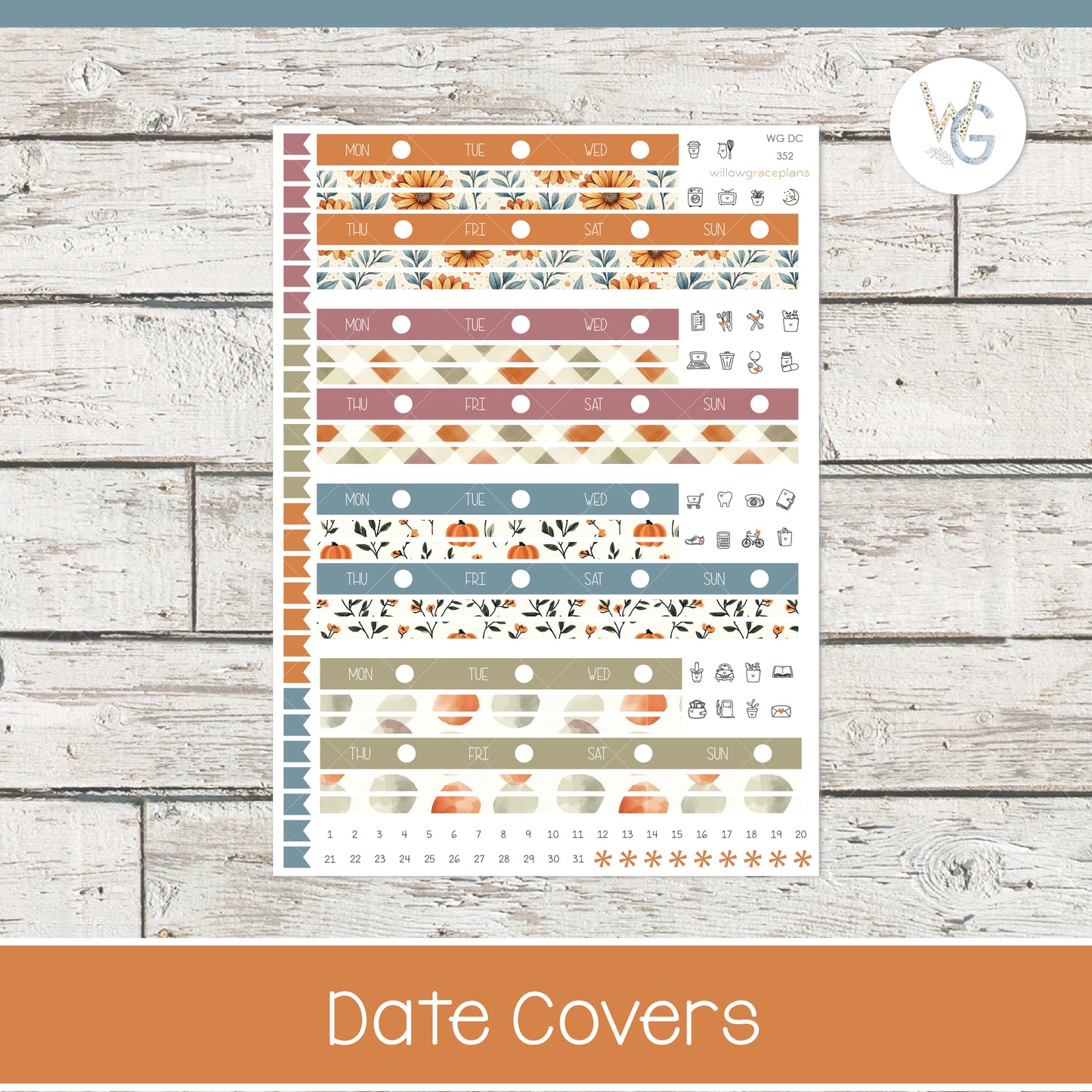 Date Covers | Sunflower Harvest