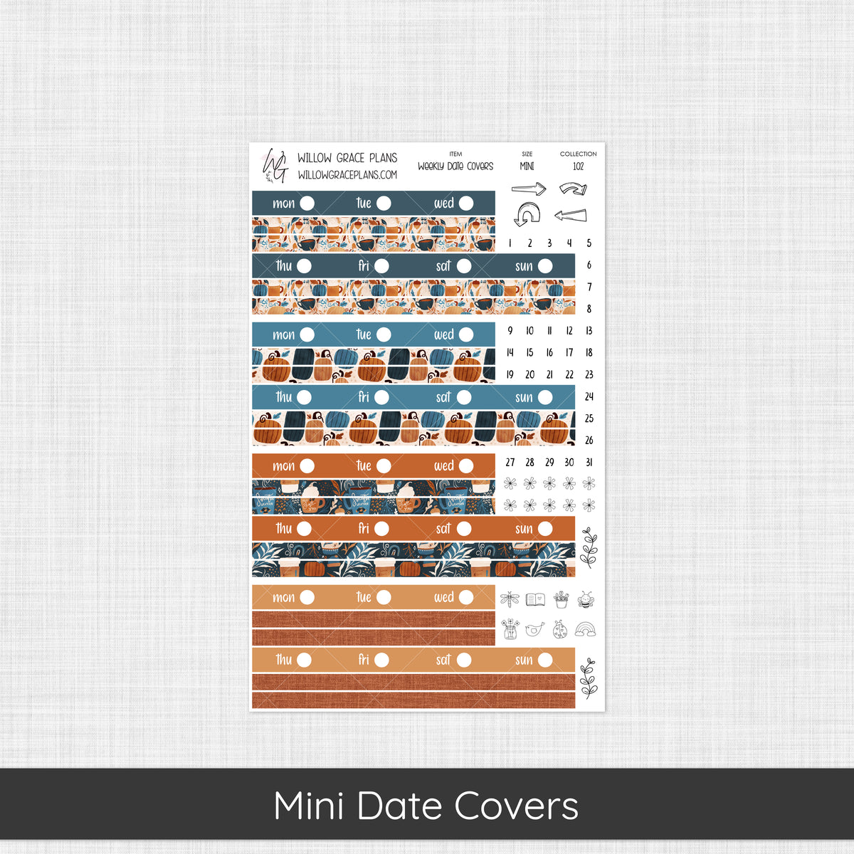Weekly Date Covers | Pumpkin Spice (102)