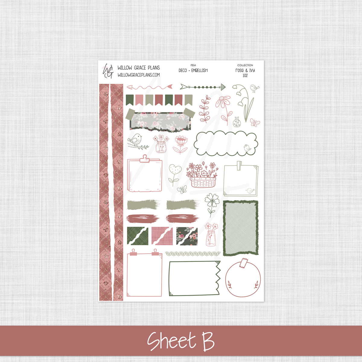 Deco + Embellishments | Rose & Ivy (102)