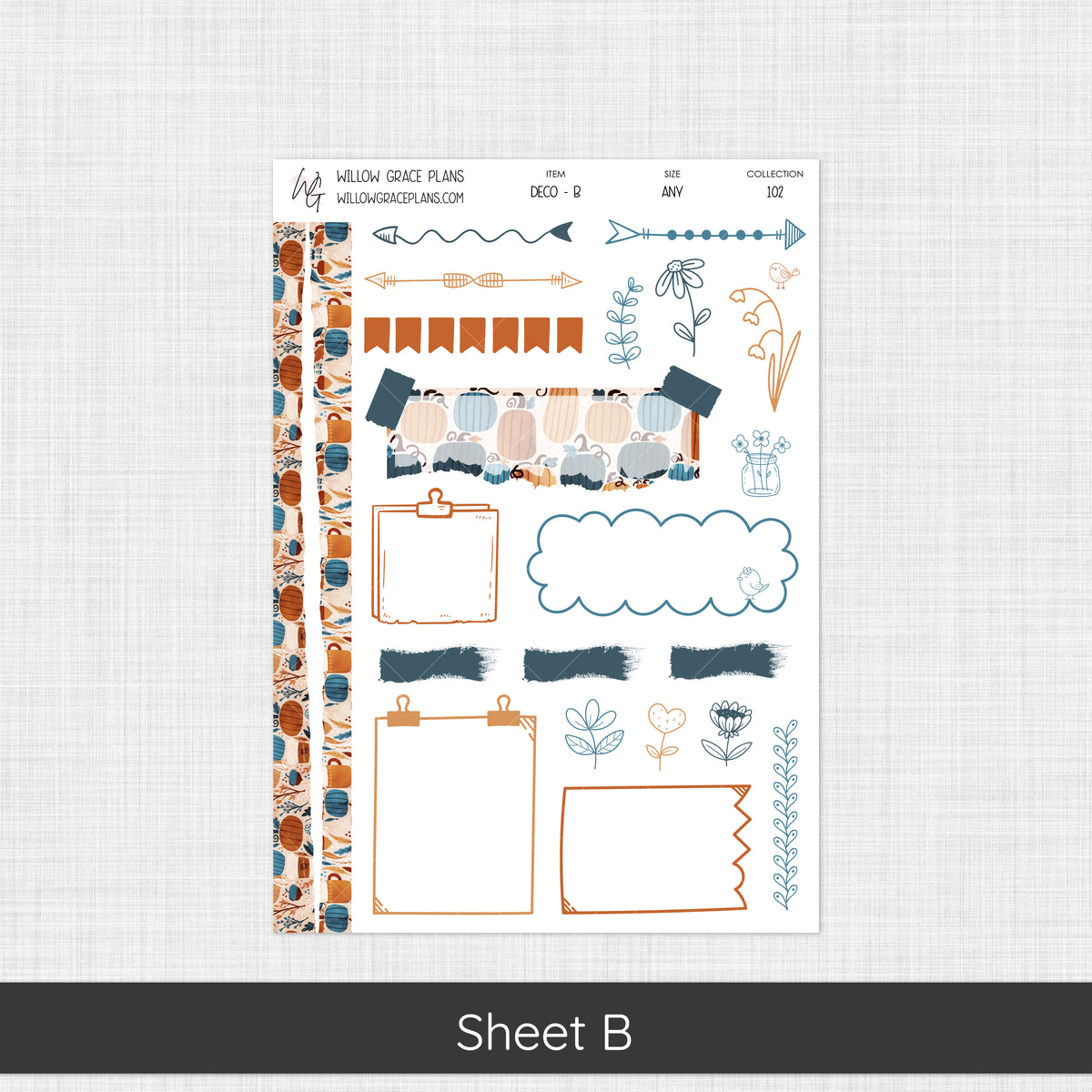 Deco + Embellishments | Pumpkin Spice (102)
