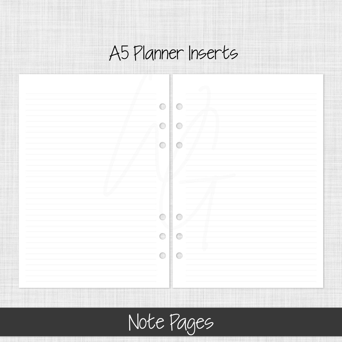 A5 Planner Inserts | January 2027