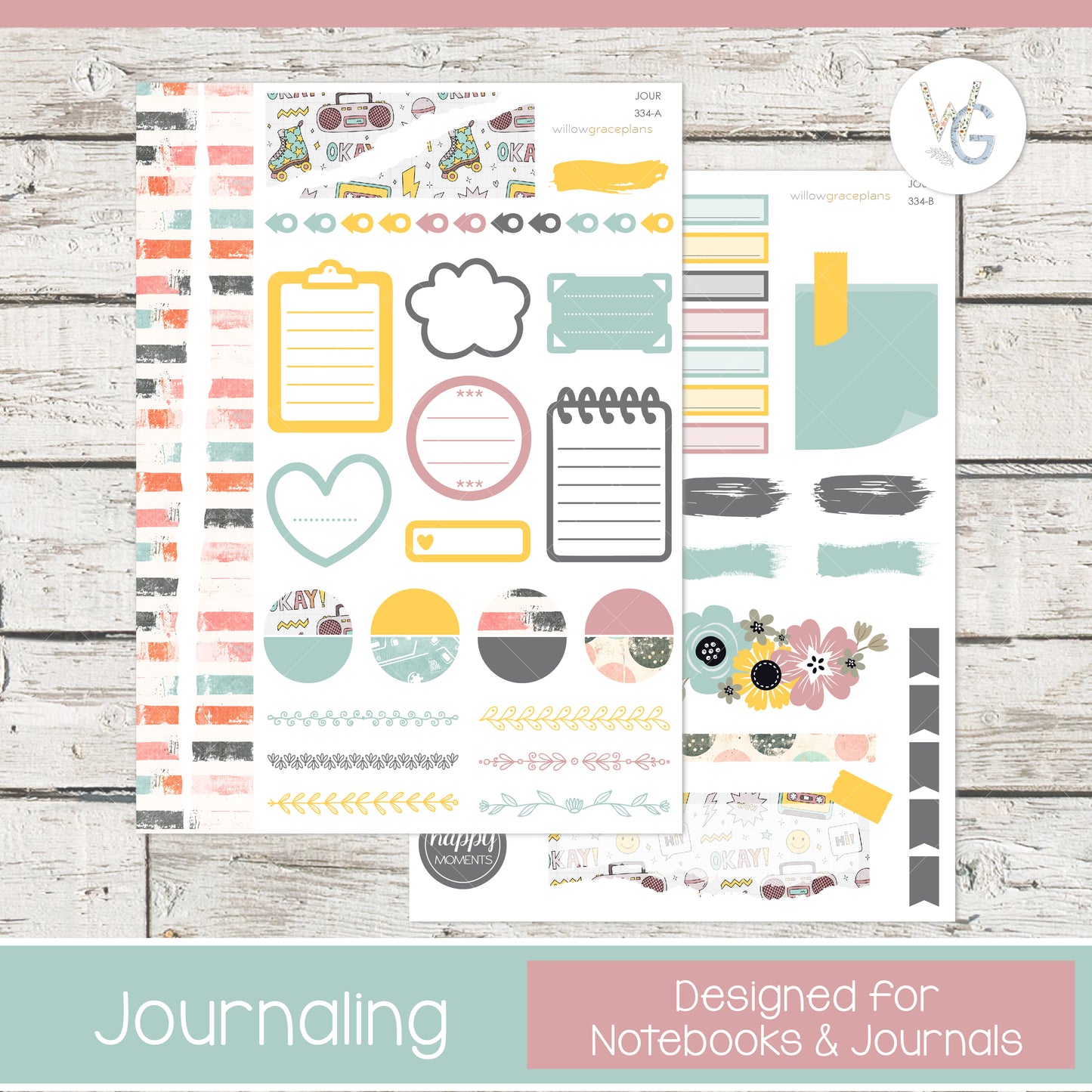Journaling Stickers | Retro Vibes