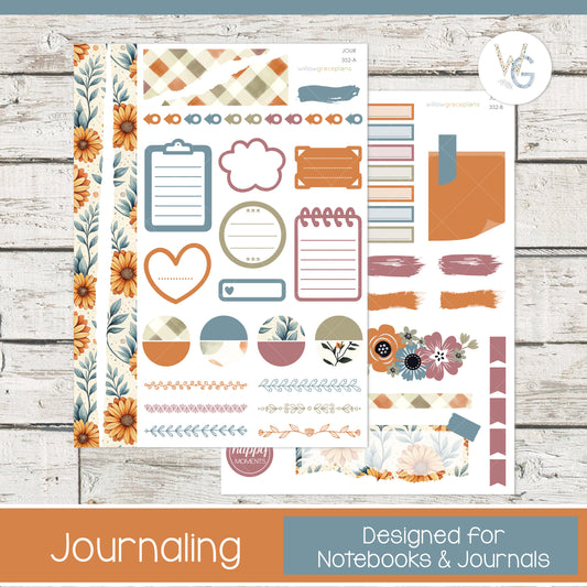 Journaling Stickers | Sunflower Harvest