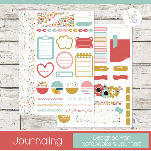 Journaling Stickers | Confetti Garden