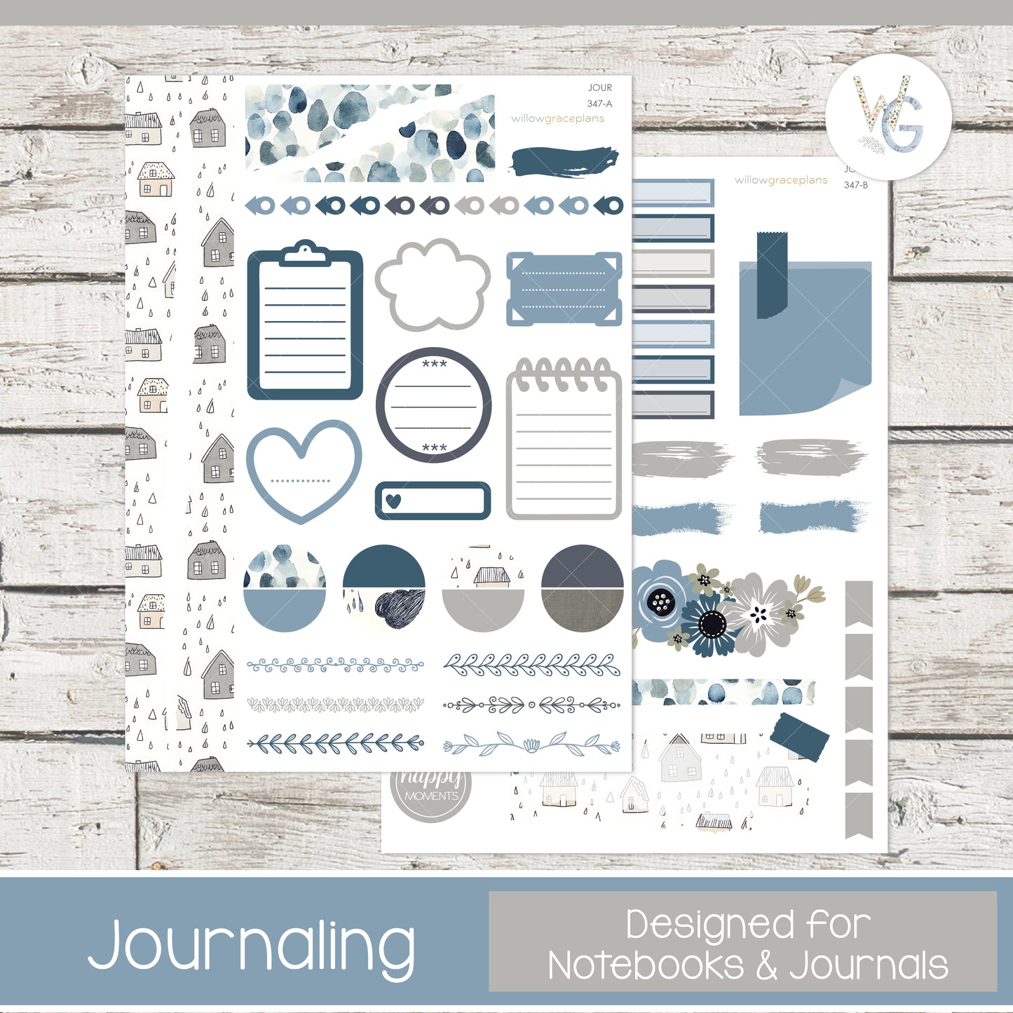 Journaling Stickers | Rainy Day