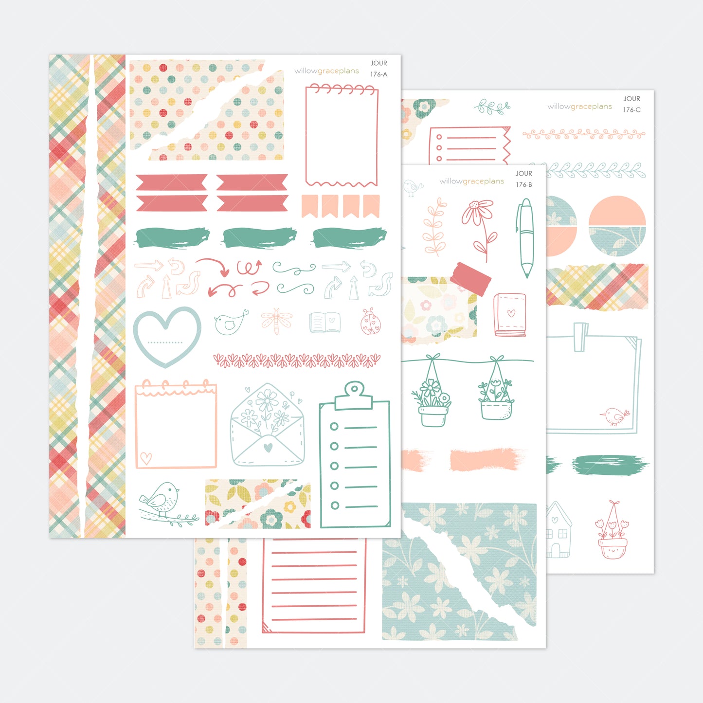 Journaling Stickers | Garden Picnic