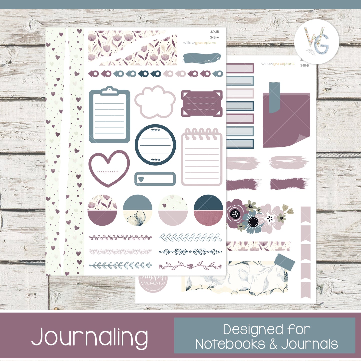 Journaling Stickers | Winter Romance