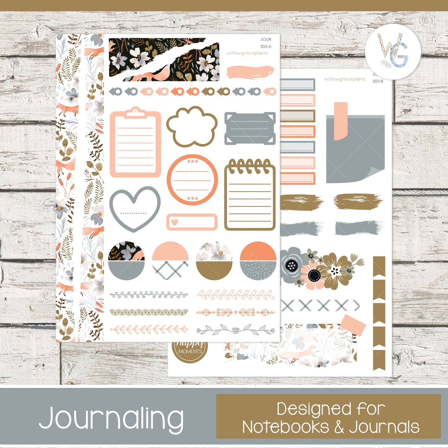 Journaling Stickers | Fox Hallow
