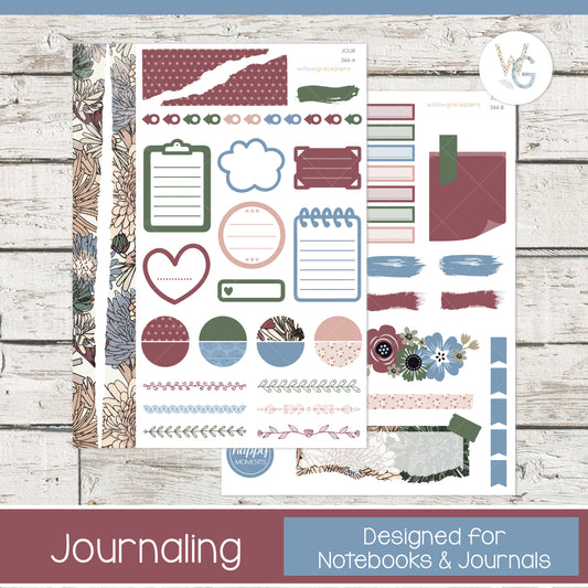 Journaling Stickers | Vintage Botanicals