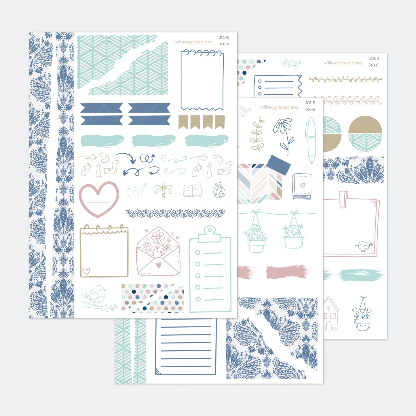 Journaling Stickers | Blue Harbor