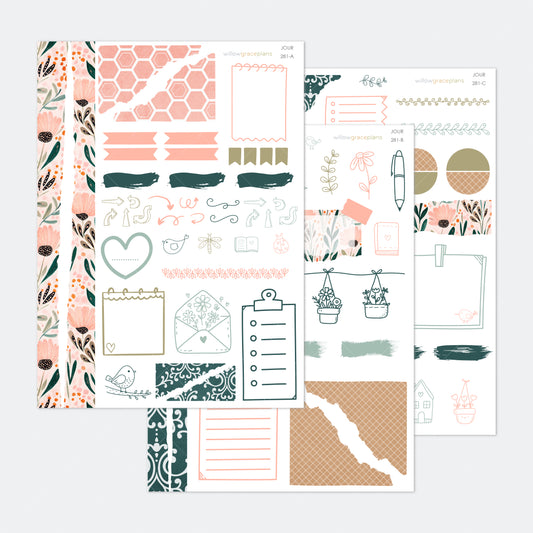 Journaling Stickers | Garden Patchwork