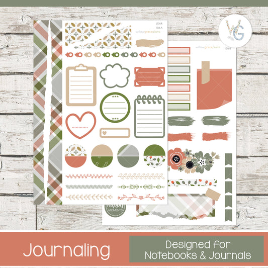 Journaling Stickers | Woodland Holly