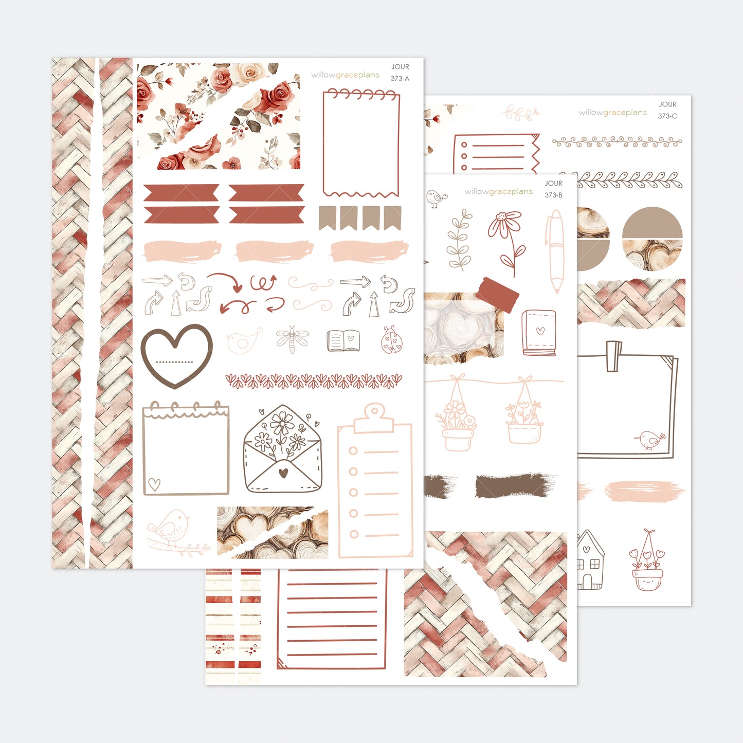 Journaling Stickers | Rosewood Love