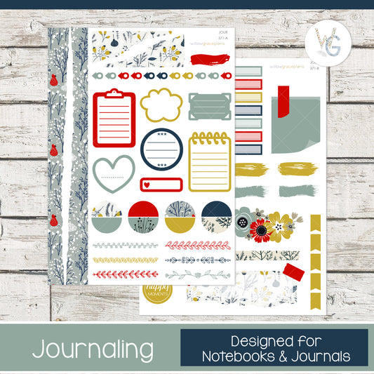 Journaling Stickers | Winter Meadow