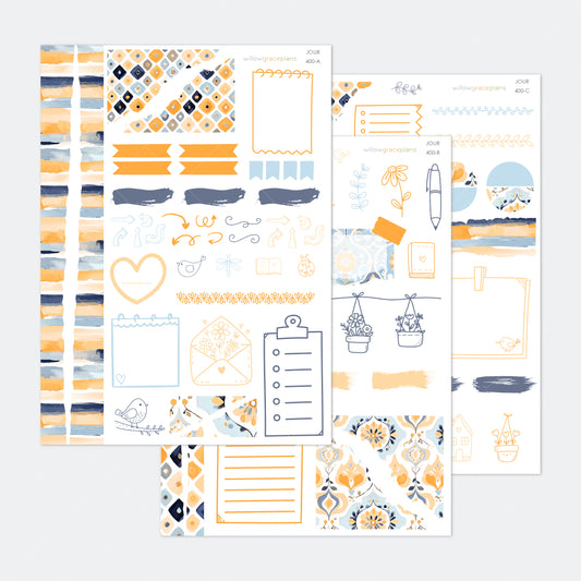 Journaling Stickers | Blue Citrus