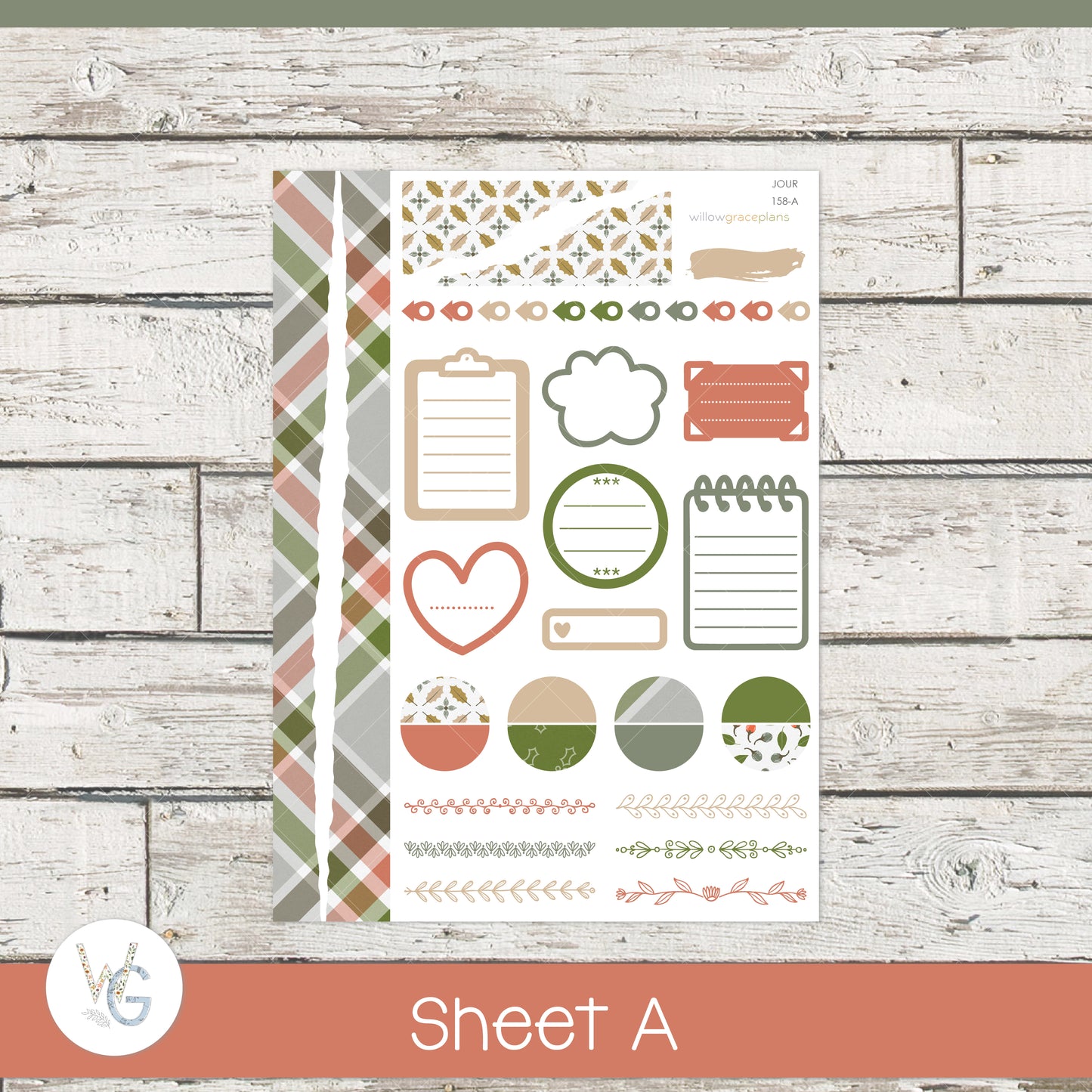 Journaling Stickers | Woodland Holly