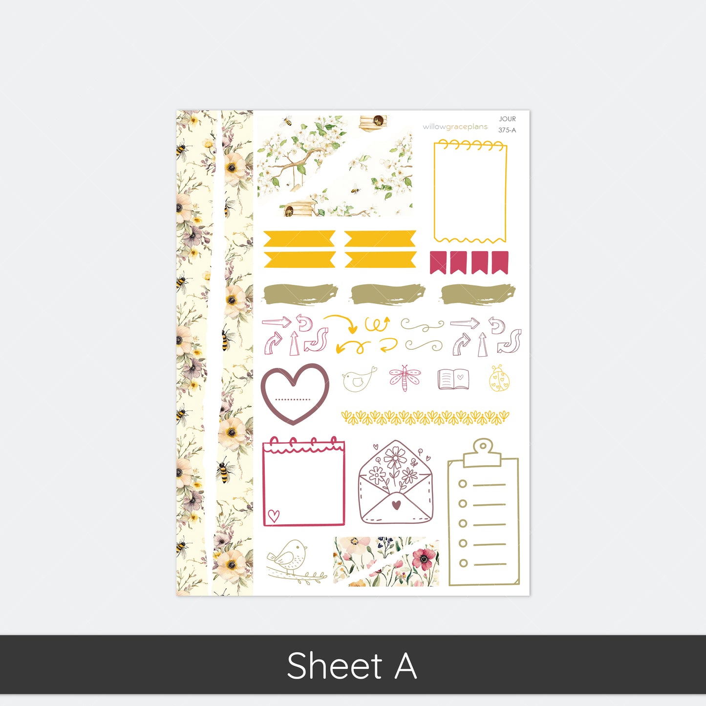 Journaling Stickers | Honey Bee