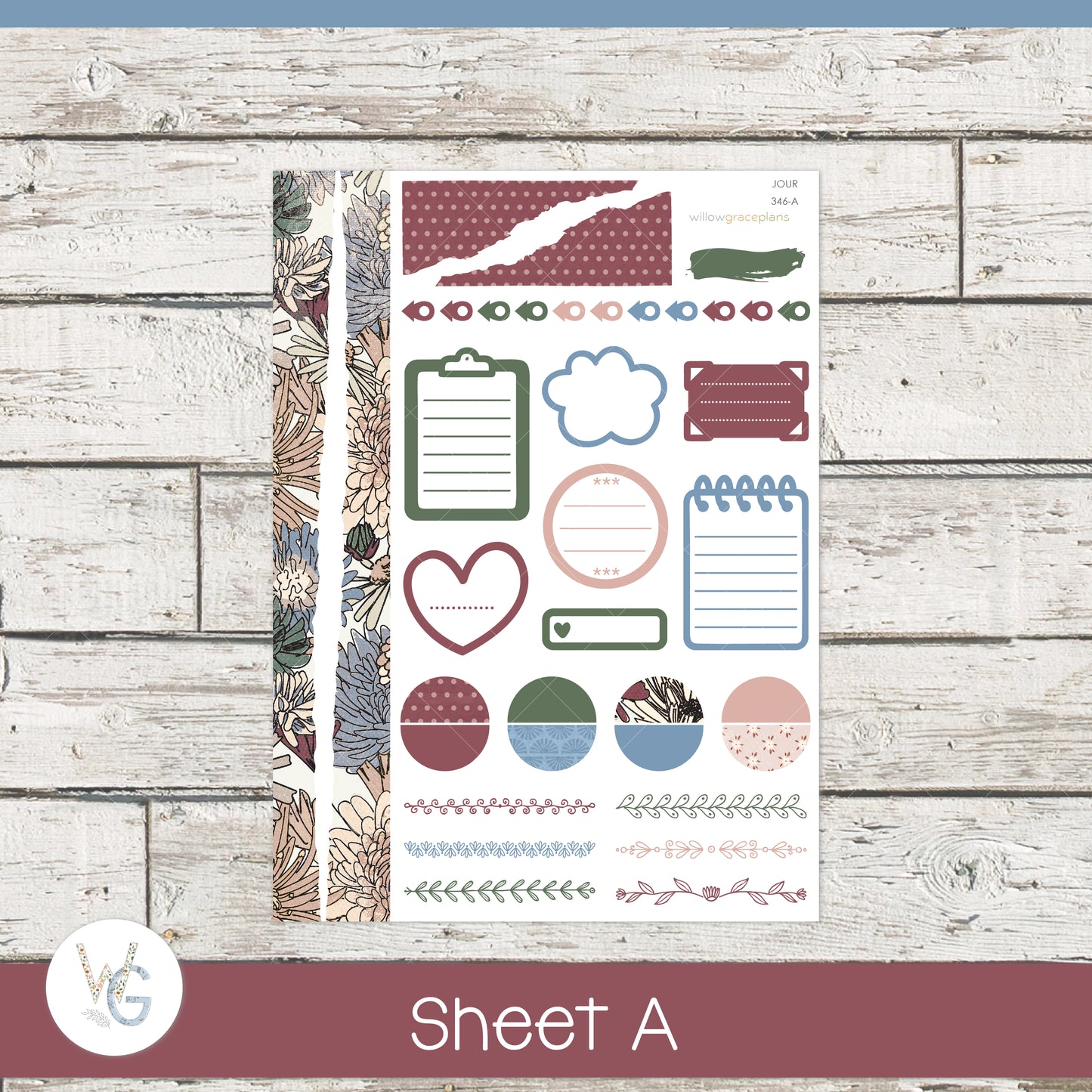 Journaling Stickers | Vintage Botanicals