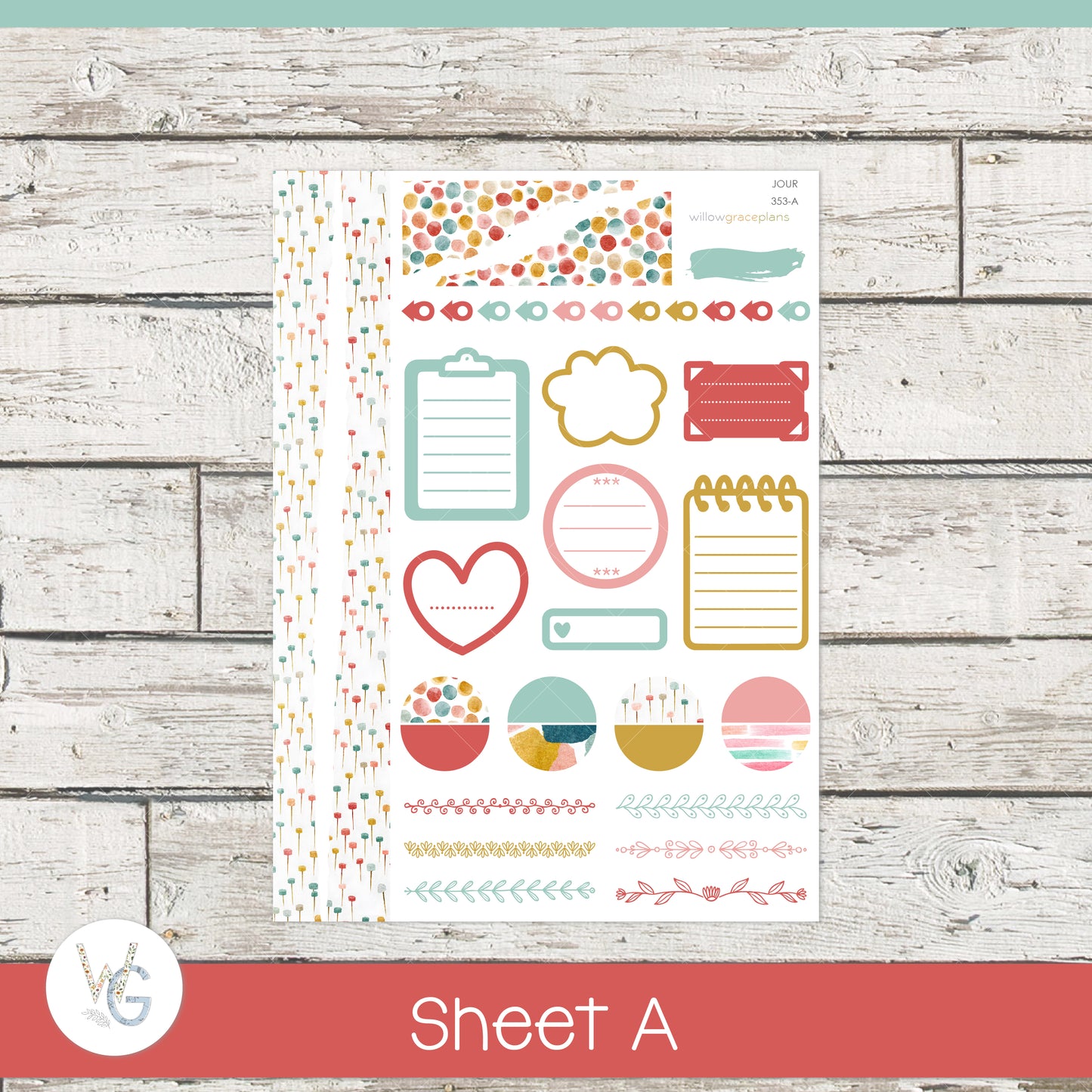 Journaling Stickers | Confetti Garden