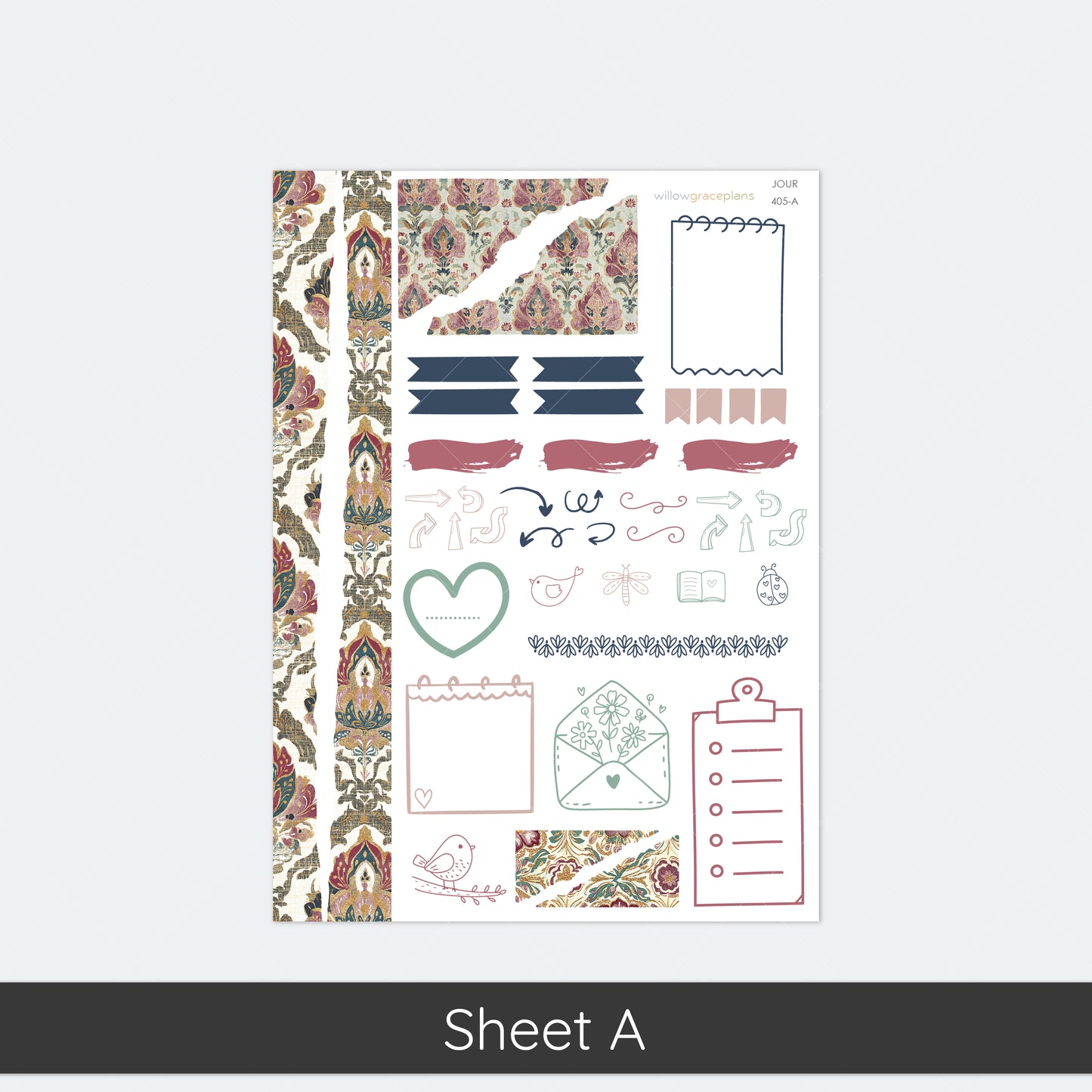 Journaling Stickers | Heirloom Garden