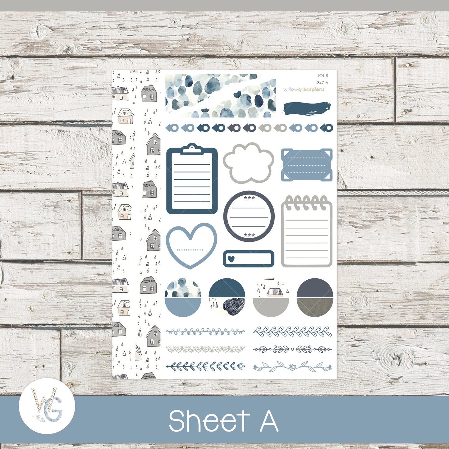 Journaling Stickers | Rainy Day