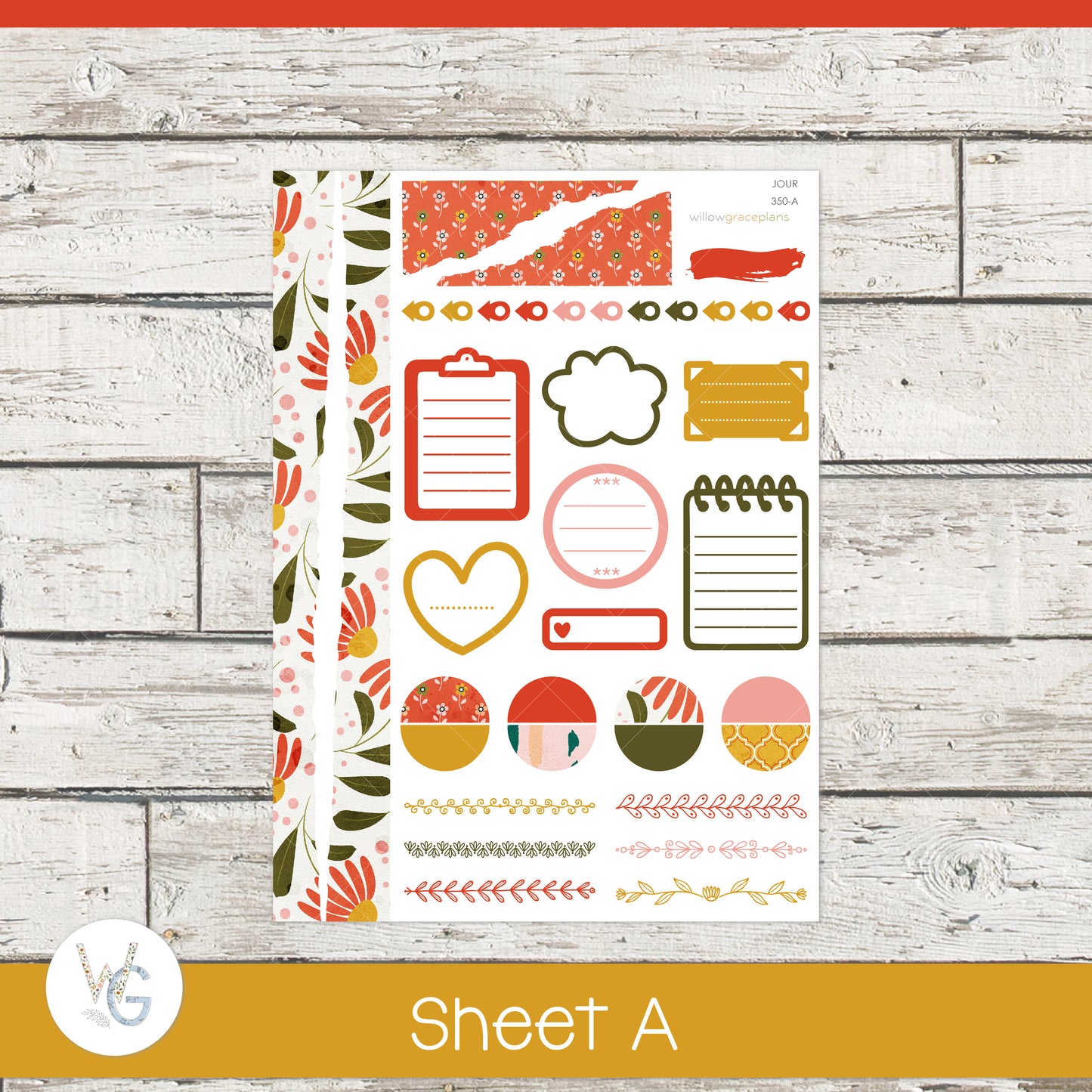 Journaling Stickers | Sunny Blooms