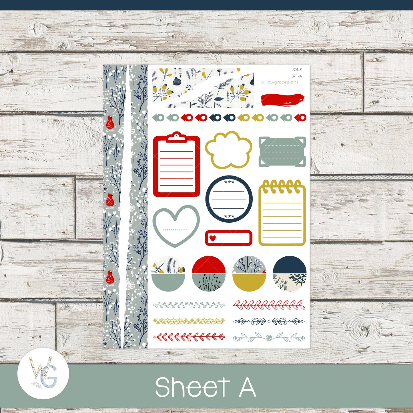 Journaling Stickers | Winter Meadow