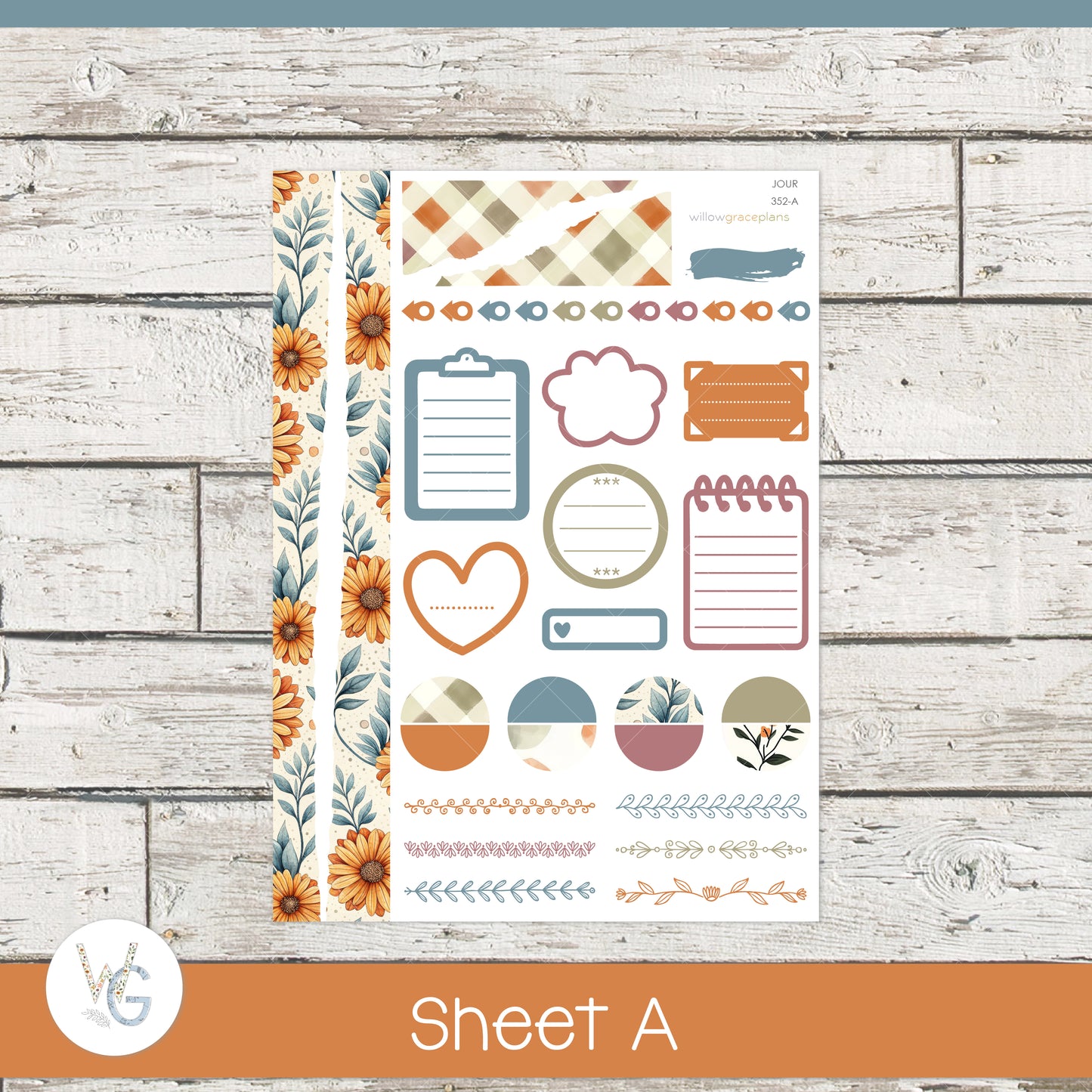 Journaling Stickers | Sunflower Harvest