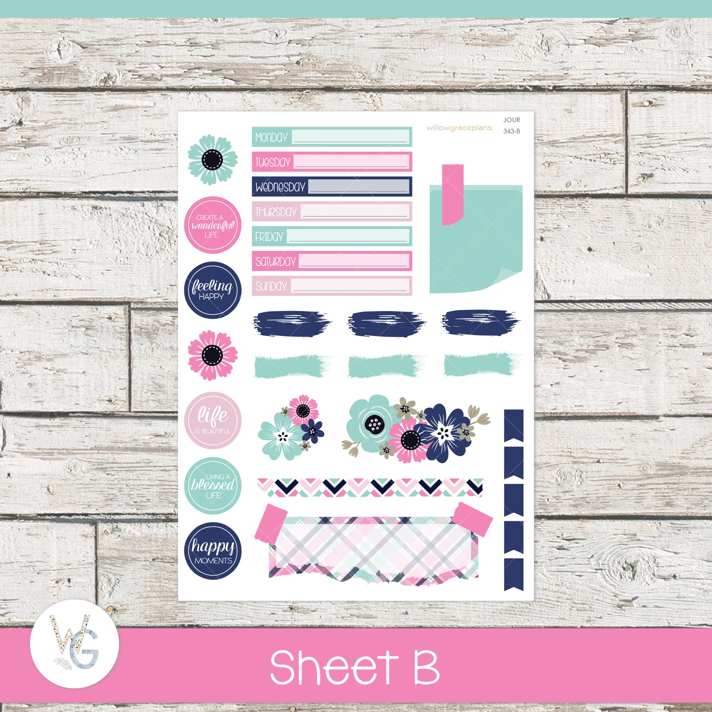 Journaling Stickers | Preppy Pop